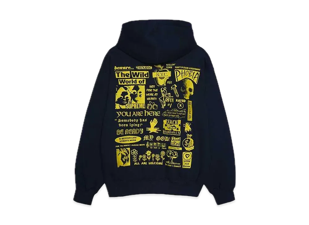 Supreme Wild Embroidered Hooded Sweatshirt "Navy"