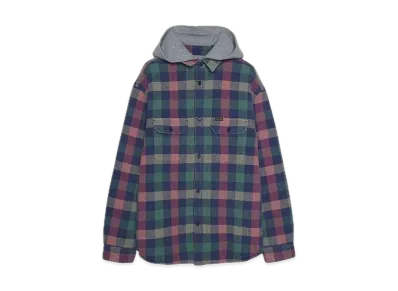 Supreme Waffle Plaid Hooded Shirt "Multi"