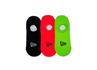 NEW ERA Socks Very Short 3 Pair Flash Pack "Black/Neon Orange/Neon Green"