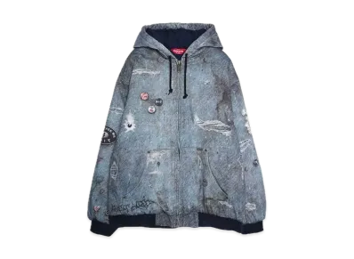 Supreme HJR Trompe Loeil Hooded Work Jacket "Blue"