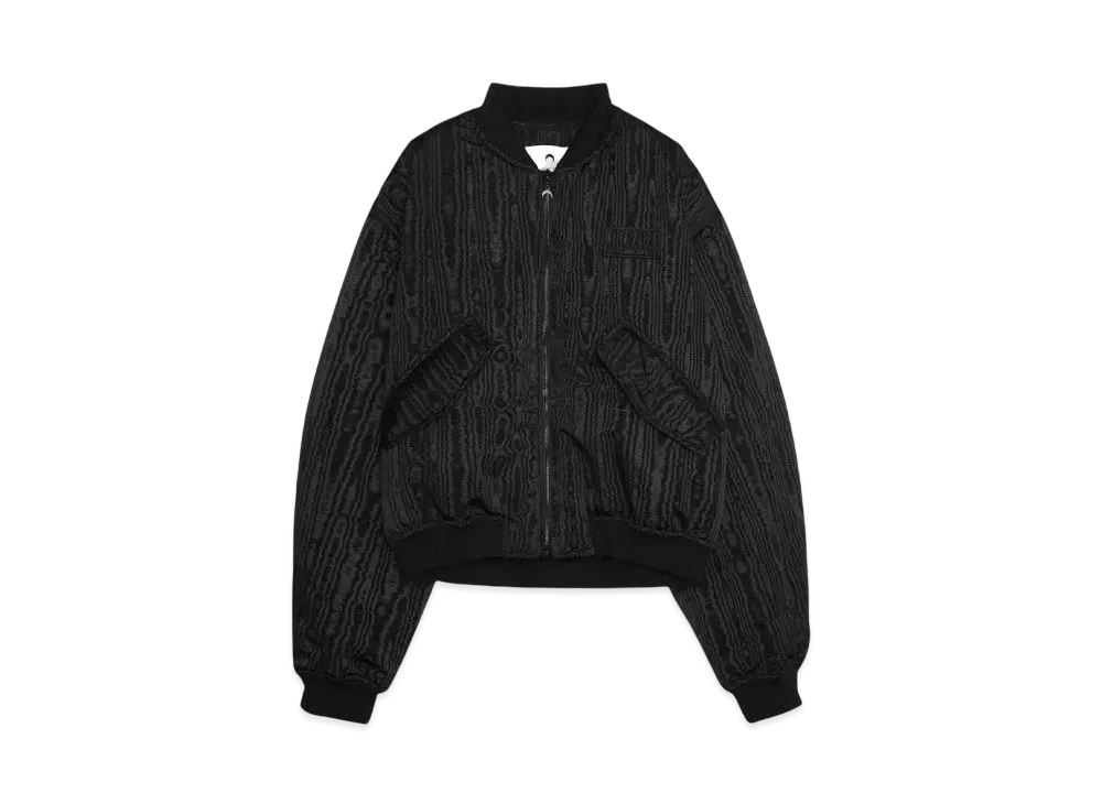 Marine serre RECYCLED MOIRE BOMBER JACKET "BLACK"