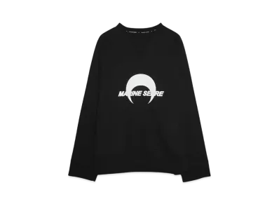 Marine serre MOON LOGO FLEECE RAGLAN SWEATSHIRT "BLACK"