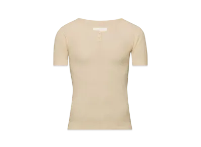 Maison Margiela Men's Rib Knit Top "Pink Beige"