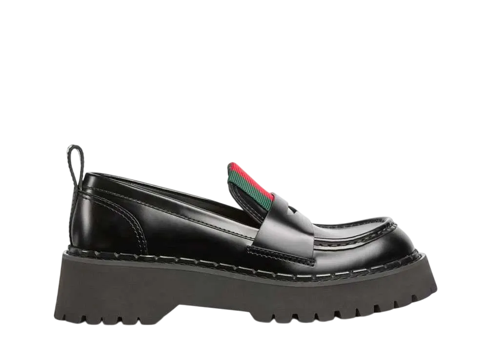 GUCCI Women's Loafer with Web "Black"