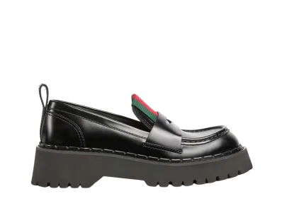 GUCCI Women's Loafer with Web "Black"