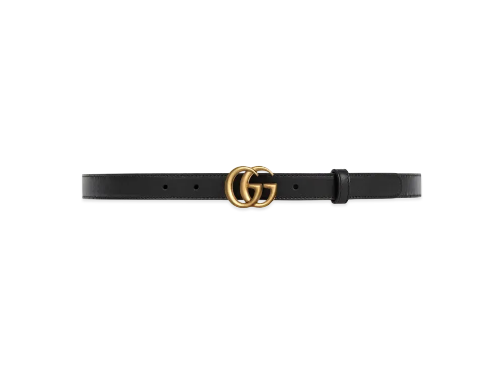 GUCCI GG Marmont Thin Belt "Black"