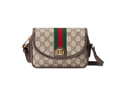 GUCCI Ophidia Mini Shoulder Bag "Beige/Ebony"