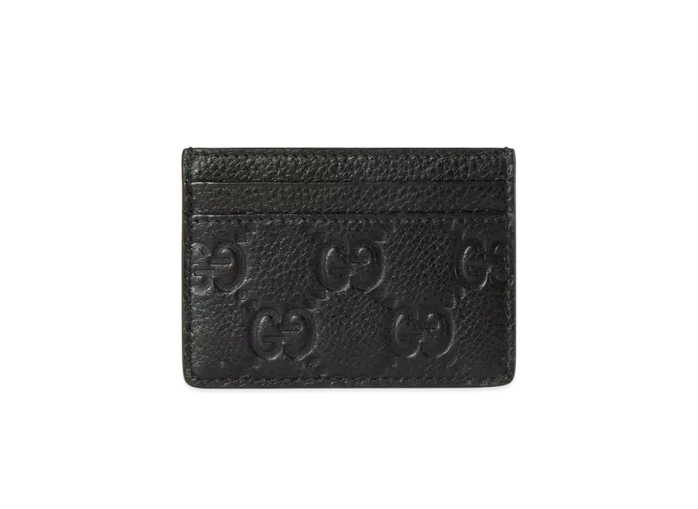 GUCCI GG Emblem Card Case "Black"
