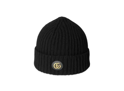 GUCCI Wool Cashmere Hat with Double G "Black"