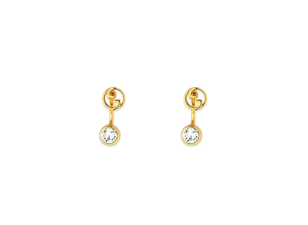 GUCCI Blondie Crystal Earrings "Yellow Gold"