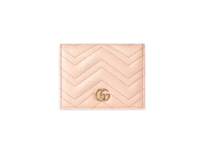 GUCCI GG Marmont Card Case Wallet "Light Pink"