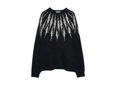 TAIN DOUBLE PUSH THUNDER CREW NECK KNIT "BLACK"