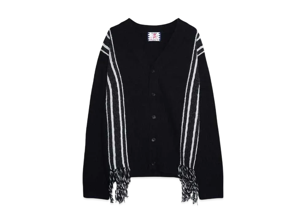 SON OF THE CHEESE FRINGE KNIT CARDIGAN "BLACK"