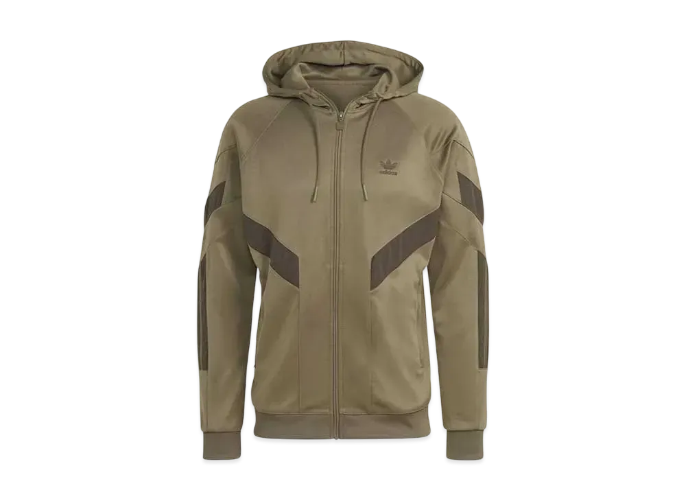 adidas Poly Hooded Track Top "Olive Strata"