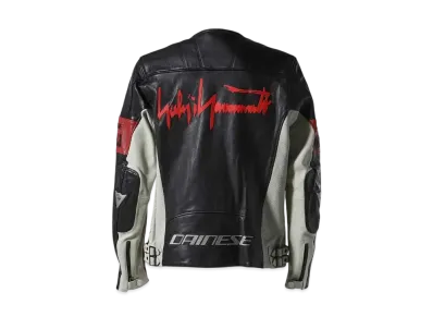 Yohji Yamamoto POUR HOMME x DAINESE Leather Jacket "Black/White/Red"