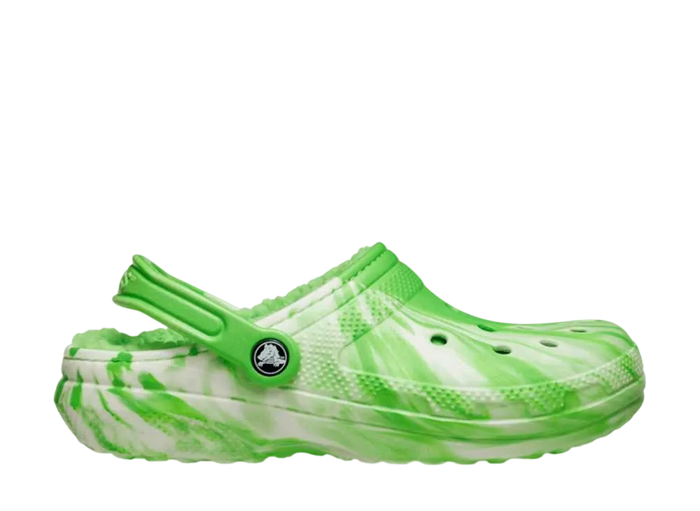 Crocs Classic Lined Clog Glow In The Dark Marbled "Green Slime"