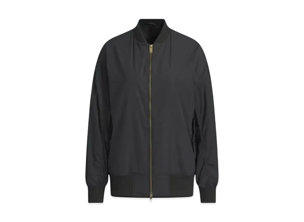 adidas College Loose Fit Bomber Jacket "Black"