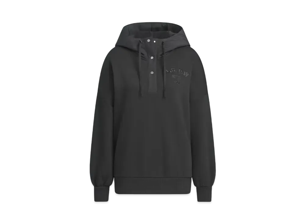 adidas College Loose Fit Fleece Parka "Black"