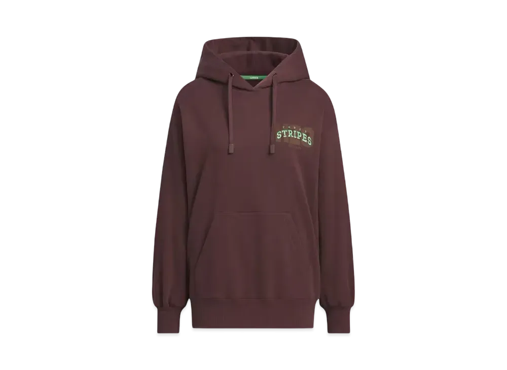 adidas College Loose Fit French Terry Parka "Shadow Brown"