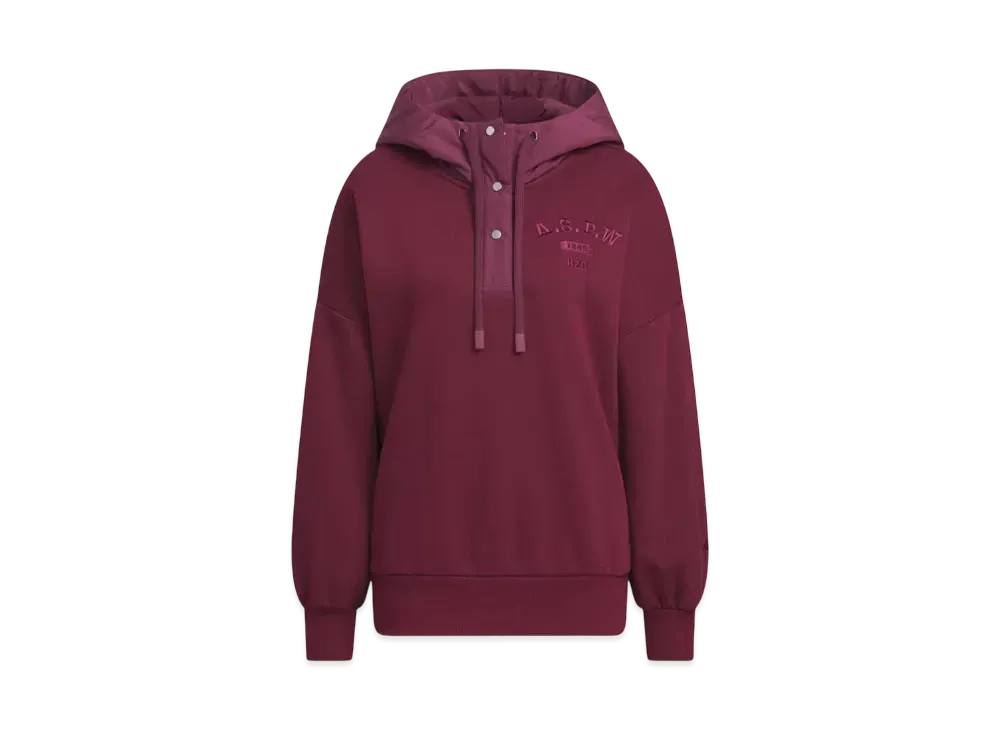 adidas College Loose Fit Fleece Parka "Maroon"