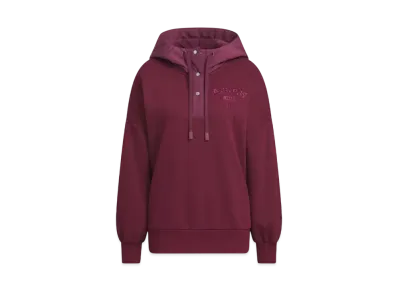 adidas College Loose Fit Fleece Parka "Maroon"