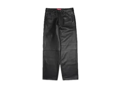 Supreme Leather Baggy 5-Pocket Jean "Black"