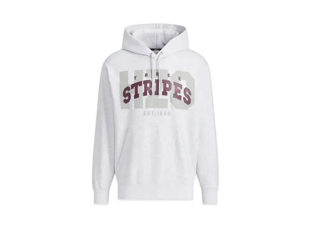 adidas College Loose Fit French Terry Pullover Parka "Light Grey Heather"