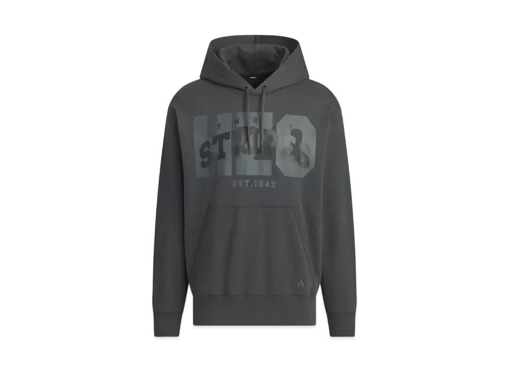 adidas College Loose Fit French Terry Pullover Parka "Carbon"
