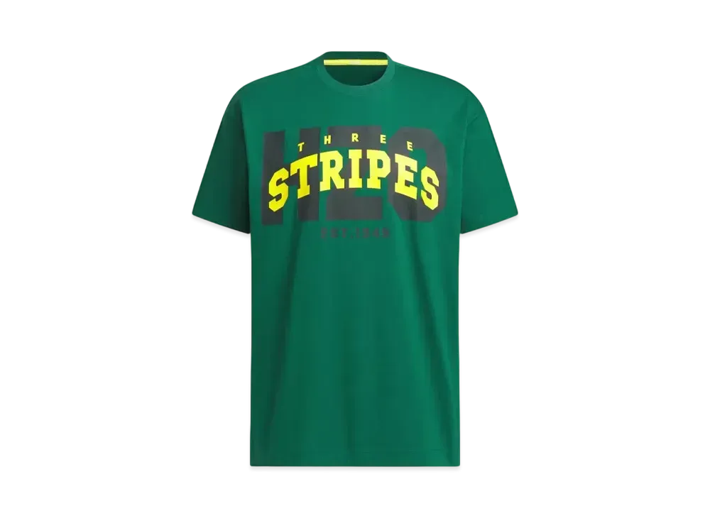 adidas College Pack Loose Fit Single Jersey Short Sleeve T-Shirt "College Green"