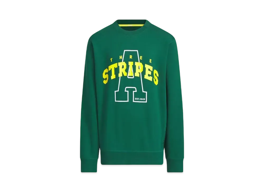 adidas Kids College Loose Fit French Terry Sweat "Collegiate Green"
