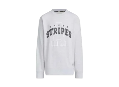 adidas Kids College Loose Fit French Terry Sweat "Light Grey Heather"