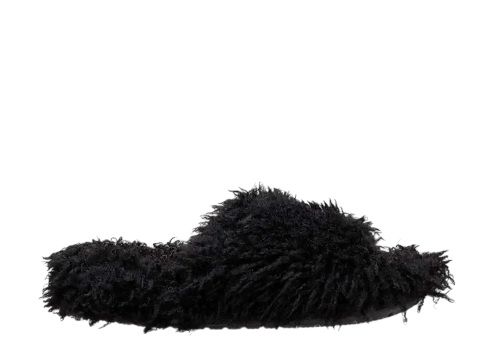 Crocs Classic Shaggy Fur Slide "Black"
