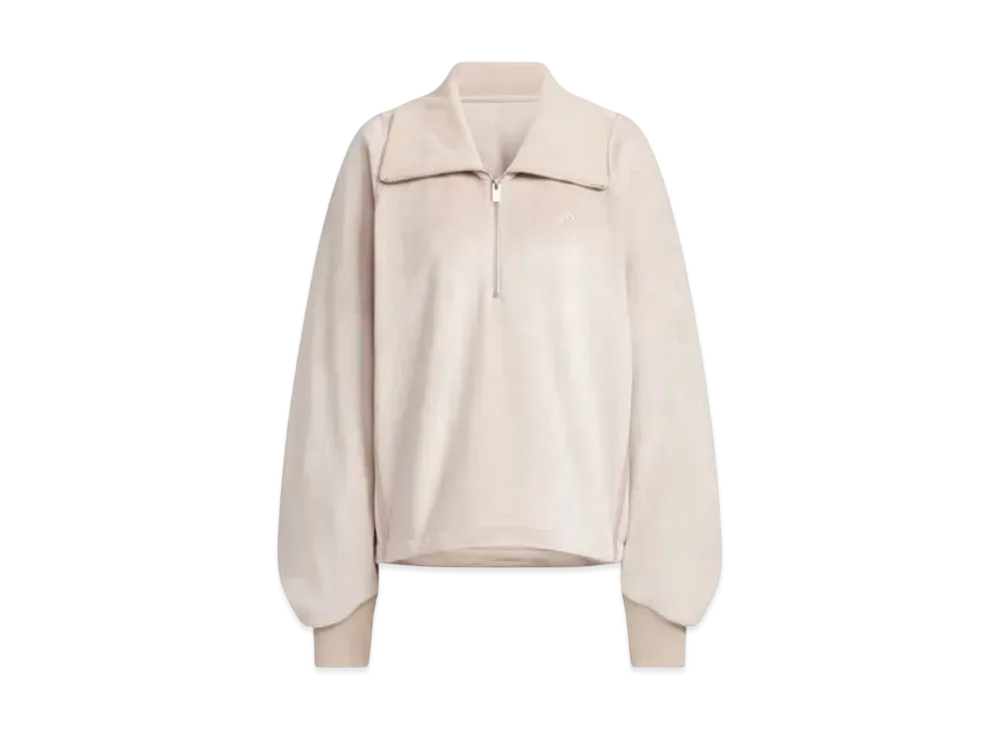 adidas Luxflow Loose Fit Velor Top "Wonder Taupe"