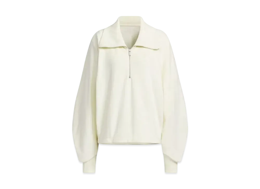 adidas Luxflow Loose Fit Velor Top "Ivory"