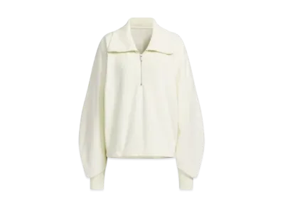 adidas Luxflow Loose Fit Velor Top "Ivory"