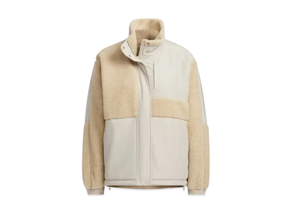 adidas Warding Loose Fit Boa Full Zip Up Jacket "Magic Beige"