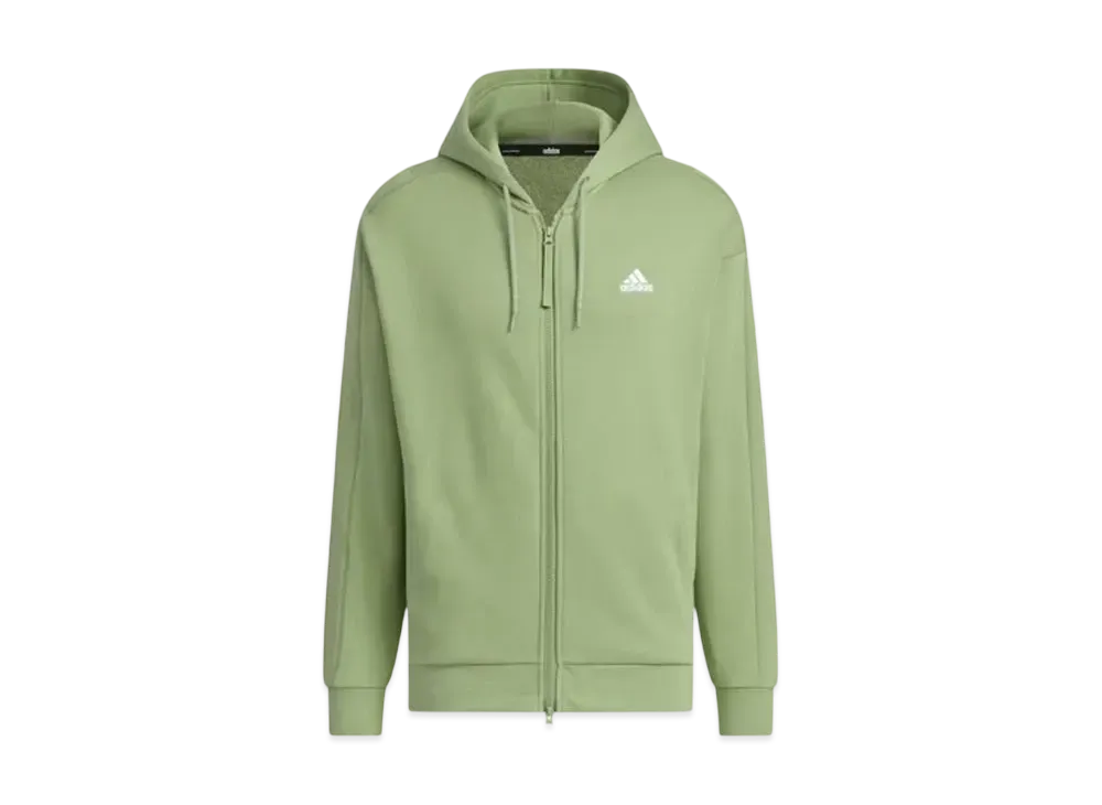 adidas Warding Pack Loose Fit French Terry Full Zip Parka "Tent Green"