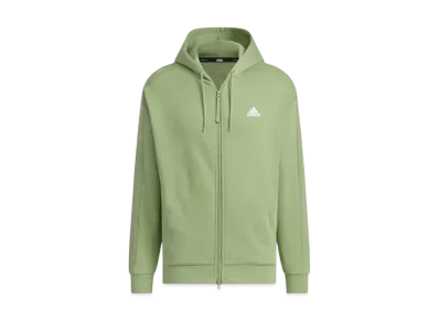 adidas Warding Pack Loose Fit French Terry Full Zip Parka "Tent Green"