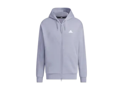 adidas Warding Pack Loose Fit French Terry Full Zip Parka "Silver Violet"