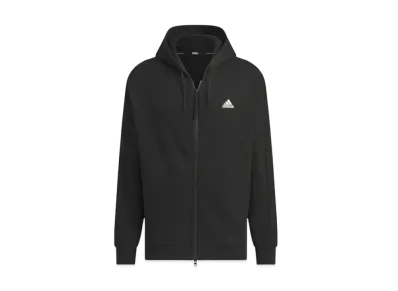 adidas Warding Pack Loose Fit French Terry Full Zip Parka "Black"