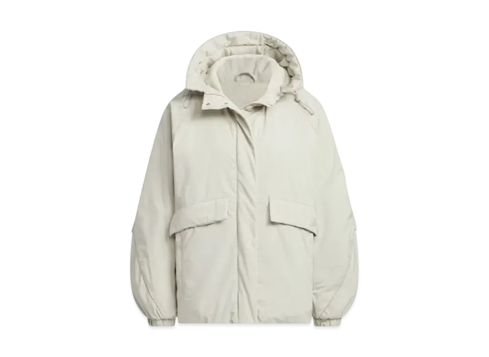 adidas Beyond The Stripe Oversize Fit Padded Jacket "Putty Grey"