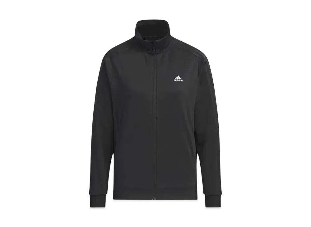 adidas 3 Stripes Loose Fit Double Knit Track Top "Black"
