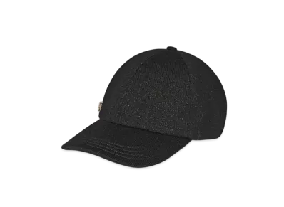 GUCCI Knit Wool and Lame Baseball Hat "Black"
