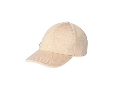 GUCCI Knit Wool and Lame Baseball Hat "Ivory"