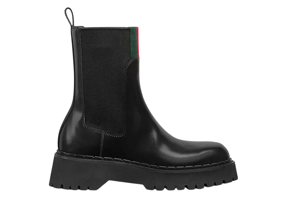 GUCCI Women's Boot with Web "Black"