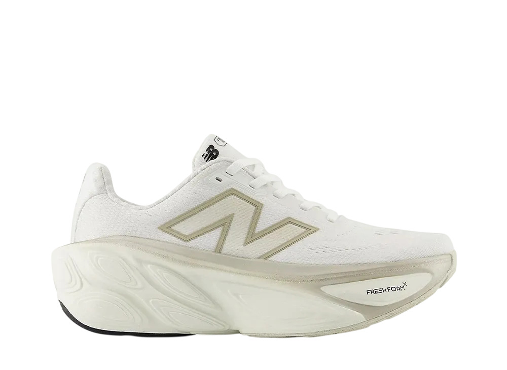 New Balance Women's Fresh Foam X More V5 "White/Sea Salt/Light Gold Metallic"