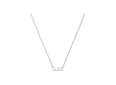 GUCCI Necklace with Gucci Script Pendant "Sterling Silver"