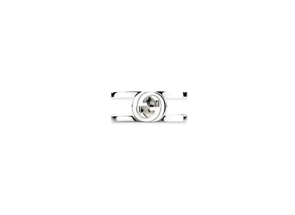 GUCCI Interlocking Wide Ring "Sterling Silver"