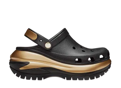 Crocs Mega Crush Metallic Clog "Black/Gold"