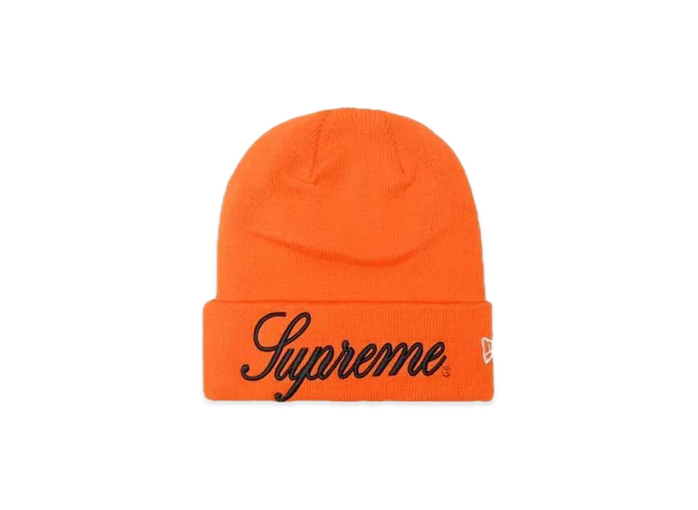 Supreme New Era Script Beanie "Orange"